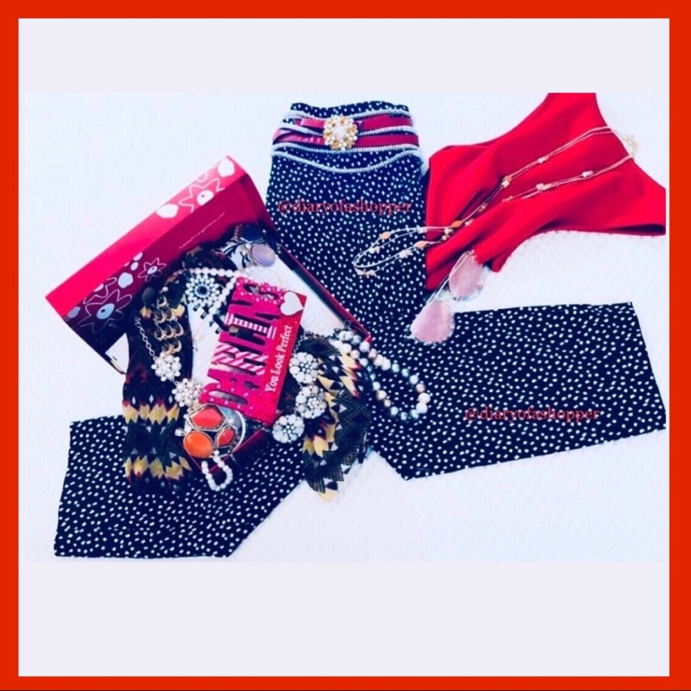 Ann Taylor Loft Black Polka Dot Crop Pants